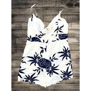 FP2 Anthropologie Beachgold Romper Summer Pineapple Medium Women's